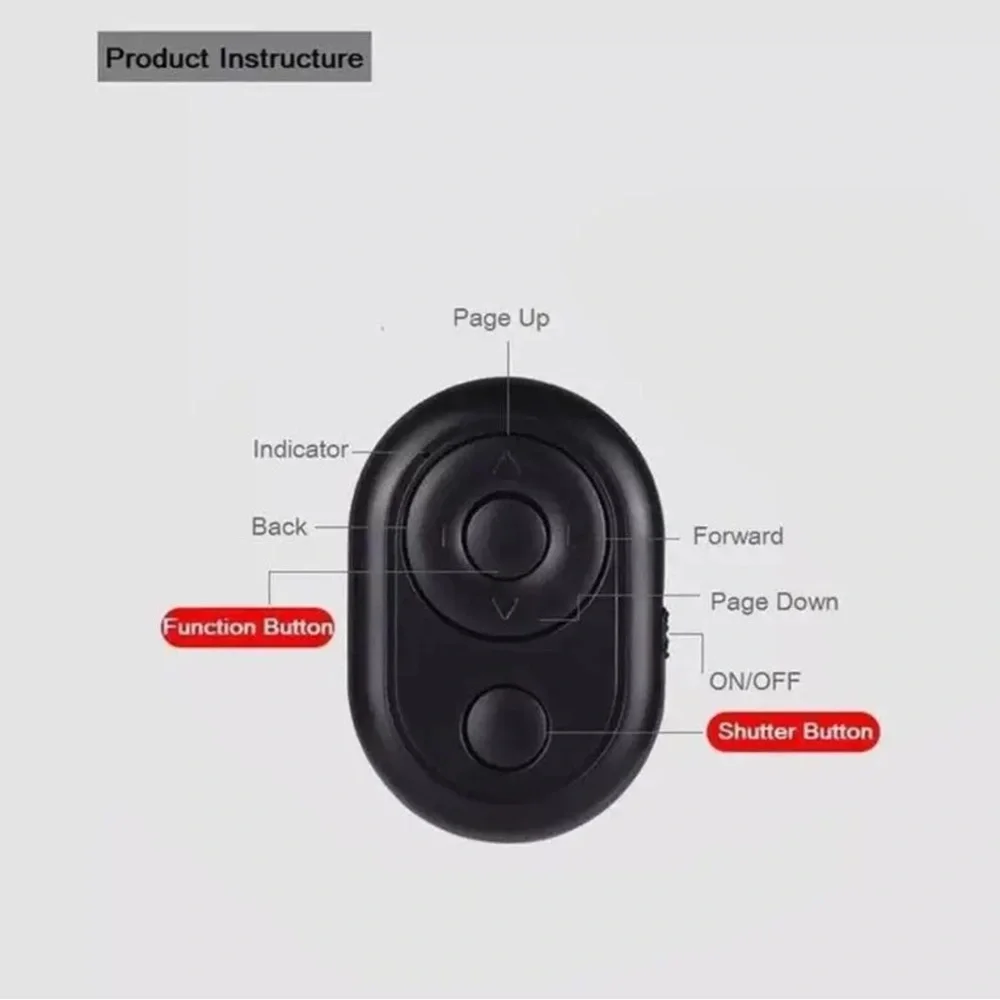 Bluetooth Remote Control Button Wireless Controller Camera Stick Self Timer